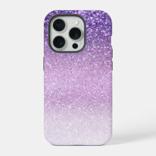 Paarse Lila Pastel Paarse Drievoudige Glitter Ombr iPhone 15 Pro Case