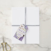 Paarse Lila prinses Butterfly Quinceañera Cadeaulabel (Met Touw)