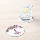 Paarse Lila Quinceañera Papier Onderzetter (Insitu)