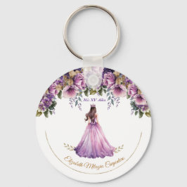 Paarse Lila Quinceañera Sleutelhanger