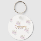Paarse Lila Quinceañera Sleutelhanger (Achterkant)