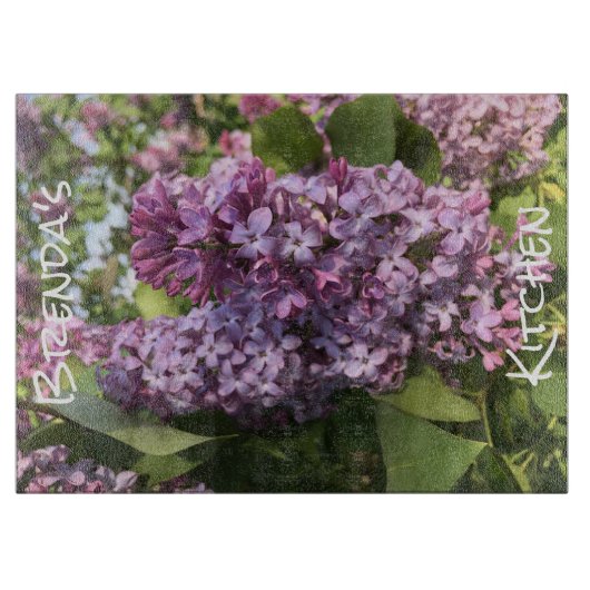 Paarse Lila snijplank, gepersonaliseerd Snijplank (Voorkant)