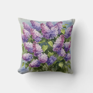 Paarse lila Spring Flower Pillow Kussen