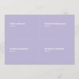 Paarse Lila Trouwplaatskaart DIY Kaart