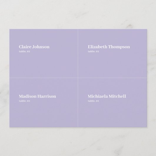 Paarse Lila Trouwplaatskaart DIY Kaart (Voorkant)