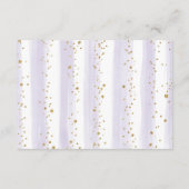 Paarse Lila tuinbouwer Diaper Raffle Baby Girl Informatiekaartje (Achterkant)