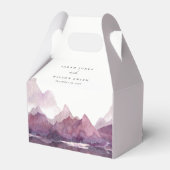 Paarse Lila Waterverf Bodemmeer Bedankdoosjes (Achterkant)