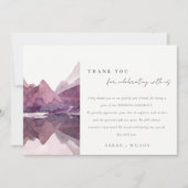 Paarse Lila Waterverf Bodemmeer Bedankkaart (Voorkant)