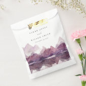 Paarse Lila Waterverf Bodemmeer Bedankzakje (Gezegeld)
