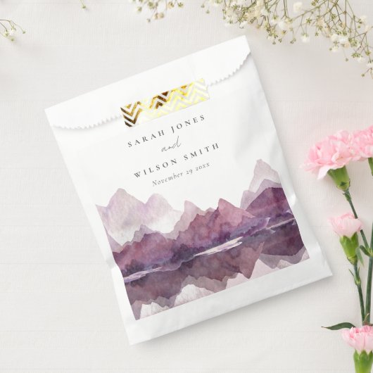 Paarse Lila Waterverf Bodemmeer Bedankzakje (Gezegeld)