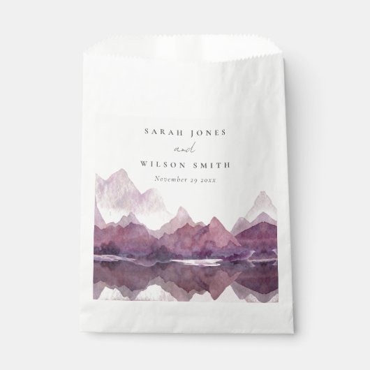 Paarse Lila Waterverf Bodemmeer Bedankzakje (Voorkant)