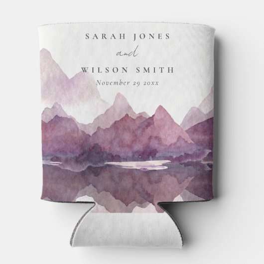 Paarse Lila Waterverf Bodemmeer Blikjeskoeler (Achterkant)