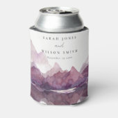 Paarse Lila Waterverf Bodemmeer Blikjeskoeler (Blikje Achterkant)