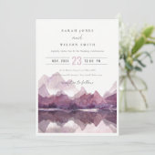 Paarse Lila Waterverf Bodemmeer Kaart (Staand voorkant)