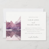 Paarse Lila Waterverf Bodemmeer Kaart (Voorkant)