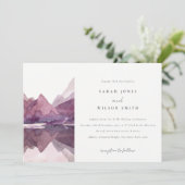 Paarse Lila Waterverf Bodemmeer Kaart (Staand voorkant)