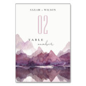 Paarse Lila Waterverf Bodemmeer Kaart (Achterkant)