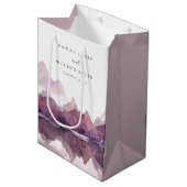 Paarse Lila Waterverf Bodemmeer Medium Cadeauzakje (Voorkant Gekanteld)