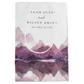 Paarse Lila Waterverf Bodemmeer Medium Cadeauzakje (Voorkant)