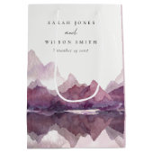 Paarse Lila Waterverf Bodemmeer Medium Cadeauzakje (Achterkant)