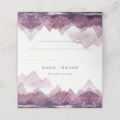 Paarse Lila Waterverf Bodemmeer Plaatskaartje (Buitenkant ongevouwen)