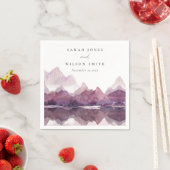 Paarse Lila Waterverf Bodemmeer Servet (Insitu)