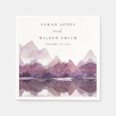 Paarse Lila Waterverf Bodemmeer Servet (Voorkant)