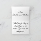 paarse lila waterverf botanische bloem bedankkaart (Binnen)