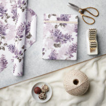 Paarse Lila Waterverf Floral