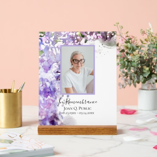 Paarse Lila Waterverf van de ventilator Acryl Bord (Huwelijk)