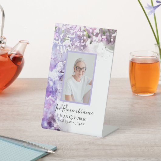 Paarse Lila Waterverf van de ventilator Reclamebord Met Voetstuk (Insitu)