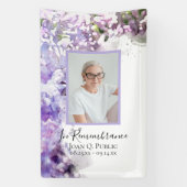 Paarse Lila Waterverf van de ventilator Spandoek (Verticaal)