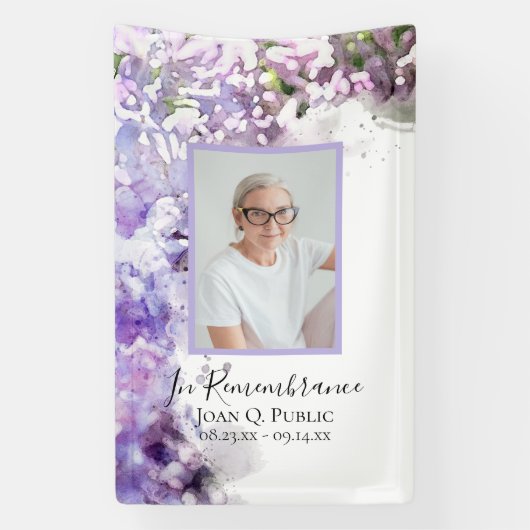 Paarse Lila Waterverf van de ventilator Spandoek (Verticaal)