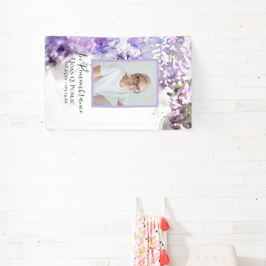 Paarse Lila Waterverf van de ventilator Spandoek (Insitu)