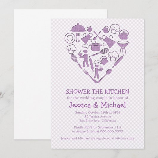 Paarse Lila weddenschapenkast | Keuken Kaart (Voorkant / Achterkant)