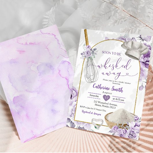 Paarse Lila weggeslingerd keuken Vrijgezellenfeest Kaart