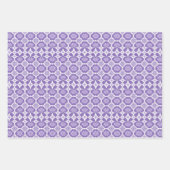 Paarse, Lila & witte Marokkaanse Patroon Inpakpapier Vel (Voorkant 3)