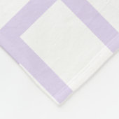 Paarse Lila & Witte Weefsel Design Fleece Deken (Hoek)