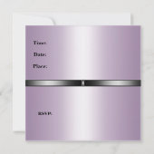 Paarse Lila Zilver 40e verjaardag Kaart (Achterkant)