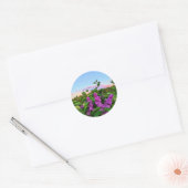 Paarse Lilacs bij zonsondergang Ronde Sticker (Envelop)