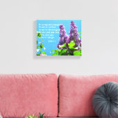 Paarse Lilacs Christelijke Schrift Canvas Print (Insitu (Woonkamer))