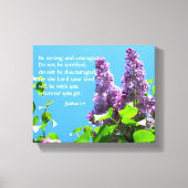 Paarse Lilacs Christelijke Schrift Canvas Print (Voorkant)