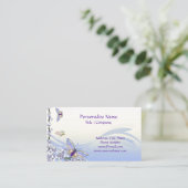 Paarse Lilacs en Butterflies Artwork Visitekaartje (Staand voorkant)