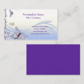 Paarse Lilacs en Butterflies Artwork Visitekaartje (Voorkant / Achterkant)