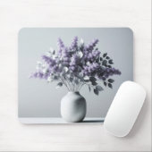 Paarse Lilacs en Silver Leaf Boeket Muismat (Met muis)