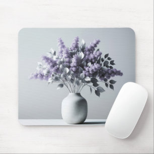 Paarse Lilacs en Silver Leaf Boeket Muismat