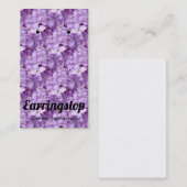 Paarse Lilacs Flowers Oorbel Kaarten Visitekaartje (Voorkant / Achterkant)