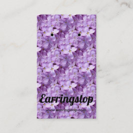 Paarse Lilacs Flowers Oorbel Kaarten Visitekaartje