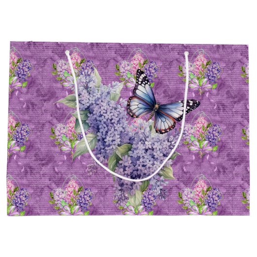 Paarse Lilacs Groot Cadeauzakje (Achterkant)