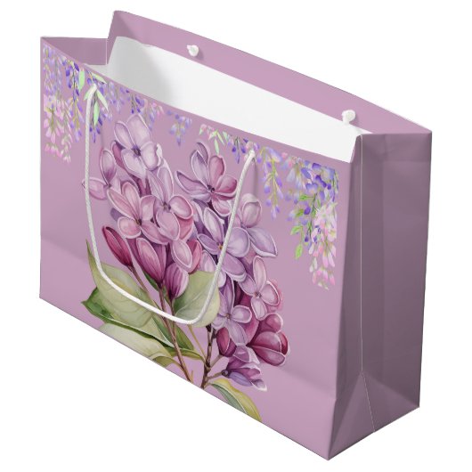 Paarse Lilacs Groot Cadeauzakje (Voorkant Gekanteld)